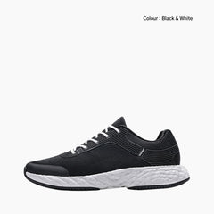 Black & White Antiskid, Light : Running Shoes for Men : Gatee - 0836GtM