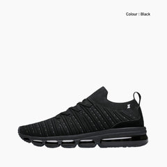 Black Slip-On, Breathable : Running Shoes for Men : Gatee - 0839GtM