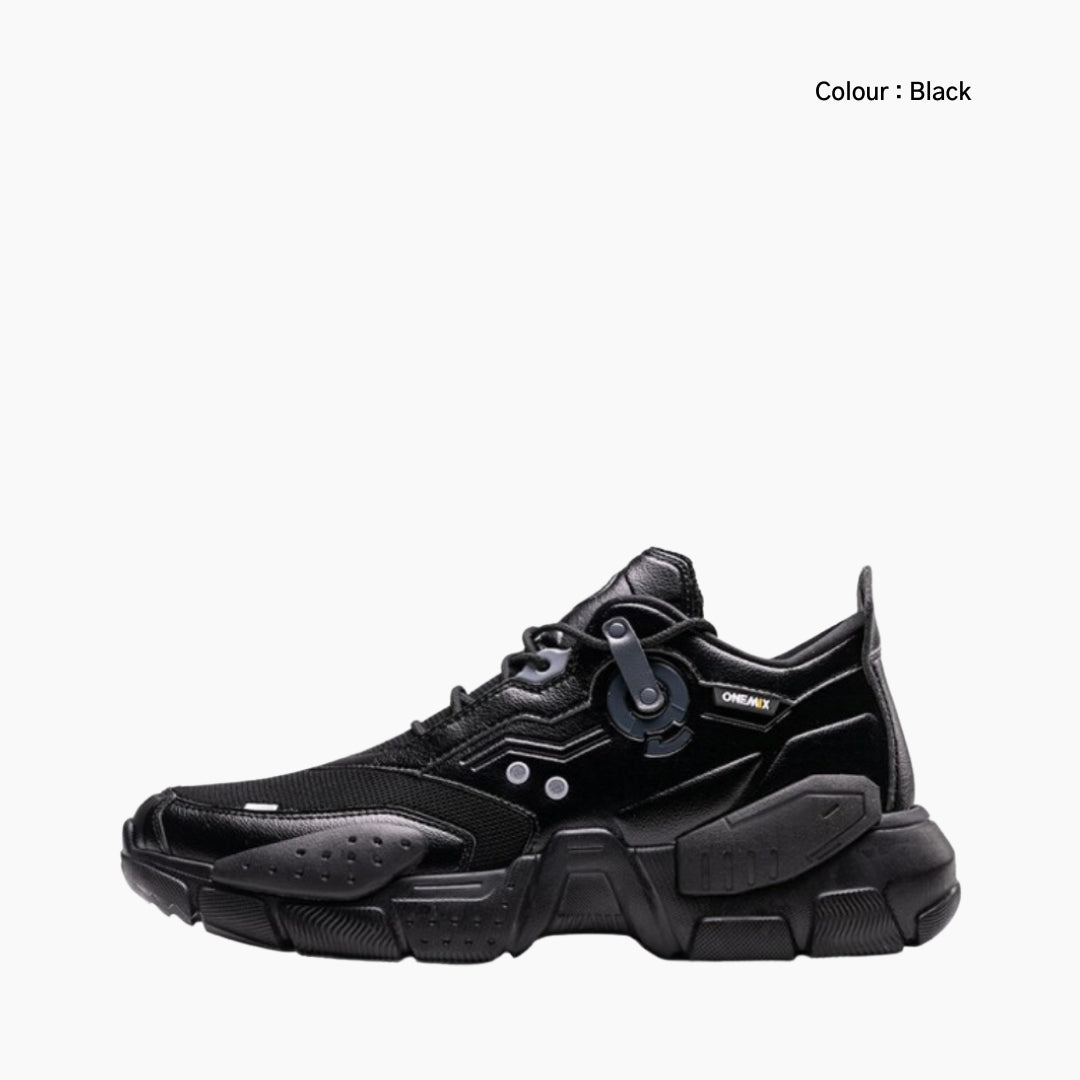 Black Lace-Up, Breathable : Running Shoes for Men : Gatee - 0840GtM