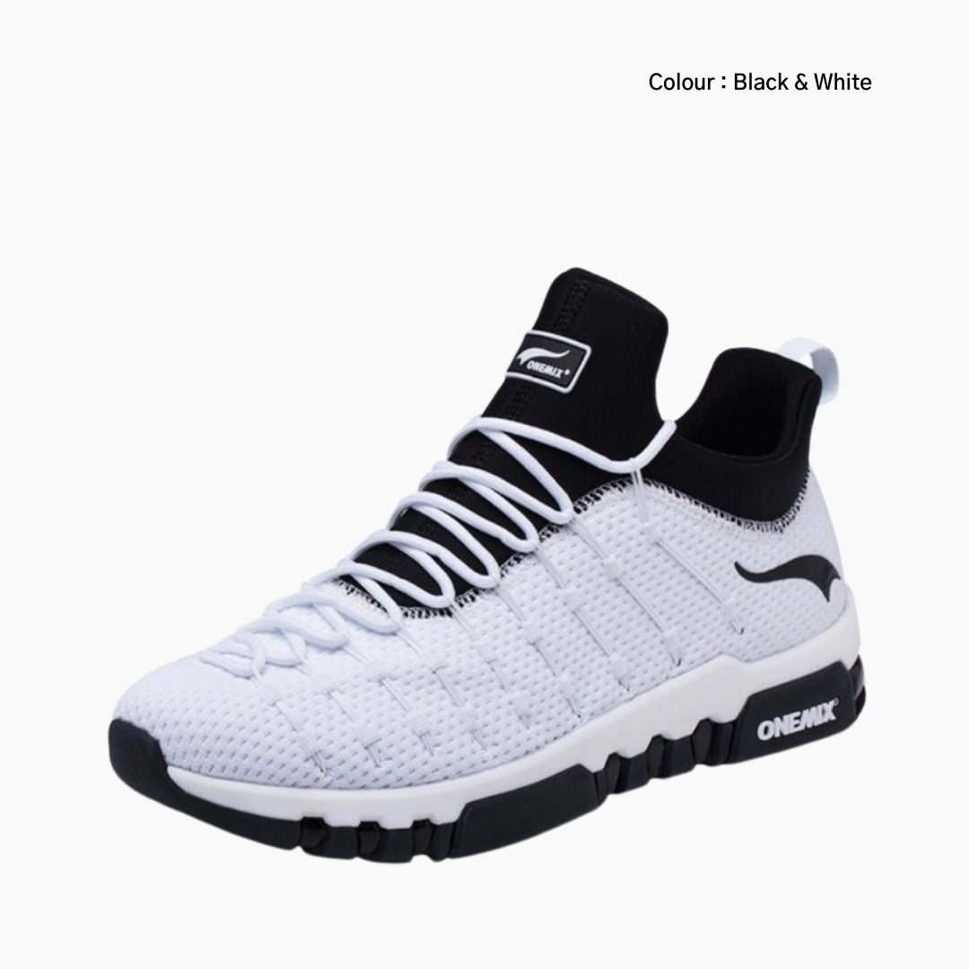Black & White Breathable, Height Increasing : Running Shoes for Women : Gatee - 0862GtF
