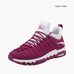 Purple Breathable, Height Increasing : Running Shoes for Women : Gatee - 0862GtF