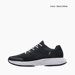 Black & White Non-slip, Anti-Skid : Running Shoes for Women : Gatee - 0864GtF