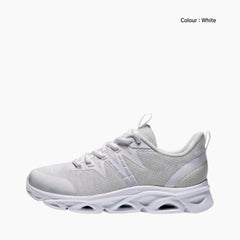 White Breathable, Lace-Up : Running Shoes for Women : Gatee - 0869GtF