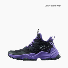 Black & Purple Breathable, Lace-Up : Running Shoes for Women : Gatee - 0871GtF
