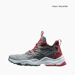 Grey & Red Breathable, Lace-Up : Running Shoes for Women : Gatee - 0871GtF