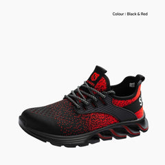Black & Red Light, Anti-Slip : Safety Shoes for Women : Rakhia - 0676RaF